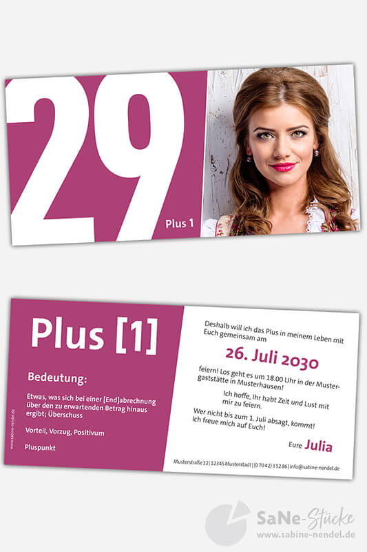 Einladung 30. Geburtstag lustig Plus Sabine